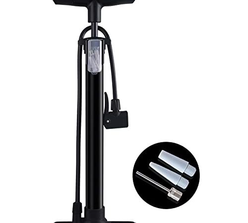 Bike Pump, [160PSI/11Bar] Diyife Portable Floor Pump, Ergonomic Anti-Leak Bicycle Pump with Antifreezing Tube for Road Mountain Bike Automatically Fit Presta Schrader with Ball Inflatable Valves