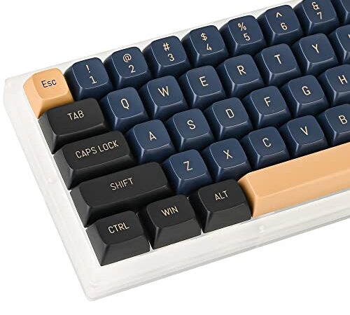 Fogruaden PBT Blue Samurai Keycaps, 163 Keycap Set Double Shot Keycaps, CSA Profile, Custom Keycaps for Cherry Gateron MX Switches Mechanical Keyboard