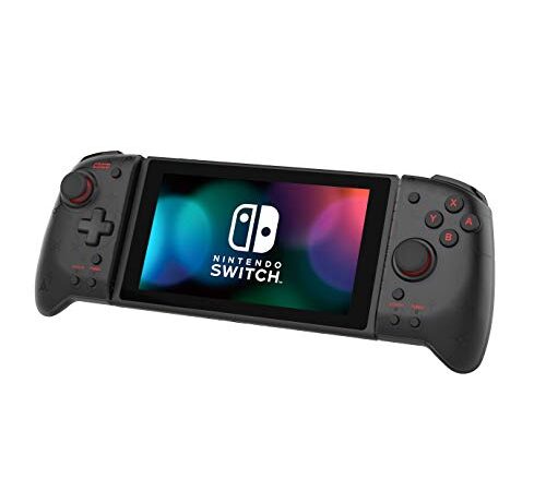 HORI Nintendo Switch Split Pad Pro (Black) Ergonomic Controller for Handheld Mode by HORI, Officially Licensed By Nintendo - Nintendo Switch Accessories - Translucent Black Edition