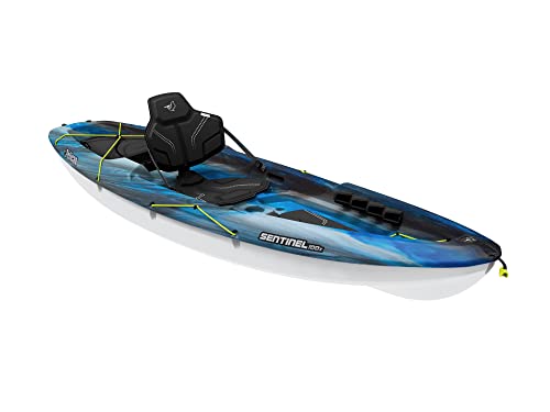 Recreational Sit-on-Top Kayak - SENTINEL 100X EXO Neptune - White -9.5 Feet Lightweight one Person Kayak - MEF10P100-00