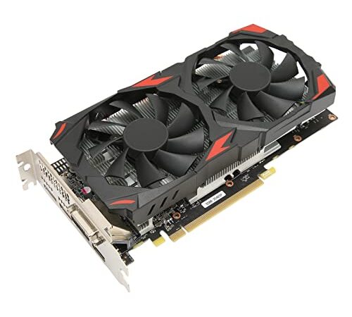 RX 580 Graphics Card, 8GB GDDR5 256Bit Gaming Graphics Card, PCI Express 3.0x16, 3 DisplayPort HDMI DVI, Dual Air Cooling PC Video Cards, 4K Displays Support