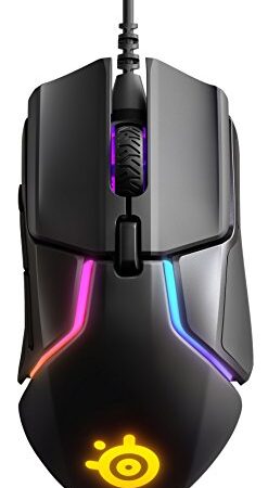 SteelSeries Rival 600 Gaming Mouse, 12,000 CPI TrueMove3+ Dual Optical Sensor, 0.5 Lift-off Distance, Weight System