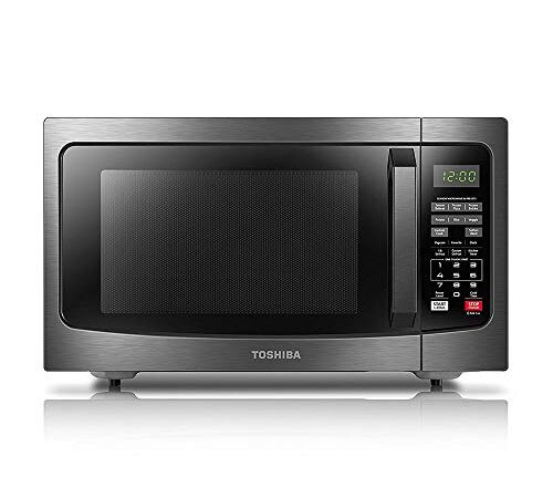 Toshiba ML-EM31P(BS) Microwave Oven with Smart Sensor Easy Clean Interior, ECO Mode and Sound On-Off, 1.2 Cu. ft, Black Stainless Steel