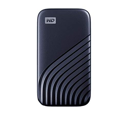 WD 2TB My Passport SSD Portable External Solid State Drive, Blue, Sturdy and Blazing Fast, Password Protection with Hardware Encryption - WDBAGF0020BBL-WESN