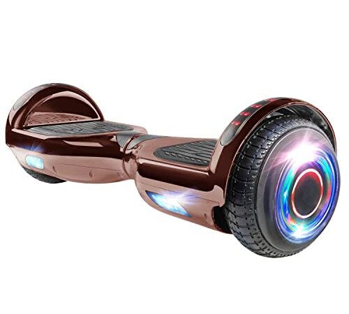 XPRIT 6.5'' Self Balancing Hoverboard Chrome Series, w/Wireless Speaker, UL2272 Certified (Chrome Black)