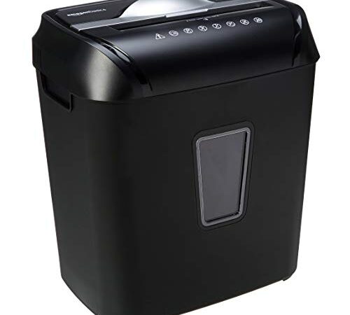 Amazon Basics 12-Sheet Cross-Cut Paper and Credit Card Home Office Shredder, Black