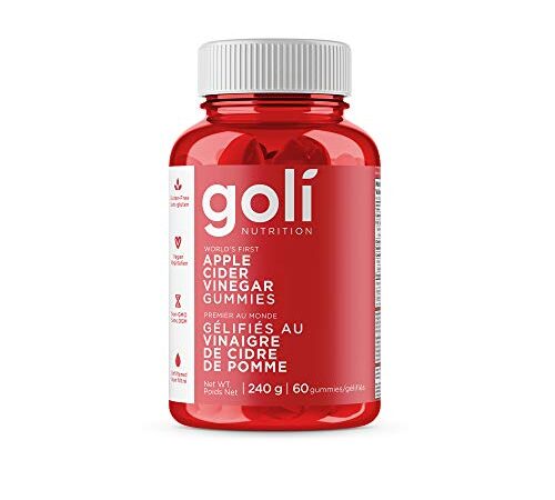 Apple Cider Vinegar Gummy by Goli Nutrition - (1 Pack, 60 Count, with The Mother, Gluten-Free, Vegan, Beetroot, Pomegranate)