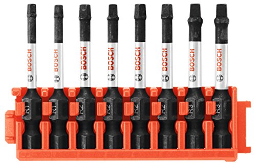 Bosch CCSSQV208 8Piece Impact Tough Square 2 in. Power Bits with Clip for Custom Case System