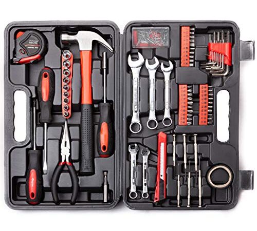 CARTMAN 148-Piece Tool Set - General Household Hand Tool Kit with Plastic Toolbox Storage Case