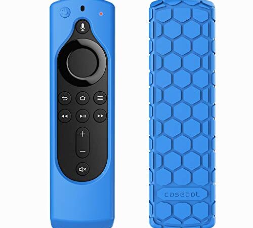 CaseBot Remote Case for Fire TV Stick 4K Max/Fire TV Stick (2nd and Later) / Fire TV Stick Lite/Fire TV Cube - Anti-Slip Silicone Cover for Alexa Voice Remote (2nd Gen and 3rd Gen), Black