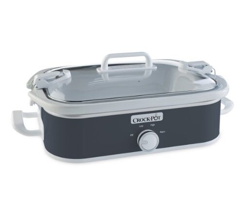 Crock-Pot 3.5-Quart Casserole Crock Manual Slow Cooker, Charcoal, SCCPCCM350-CH