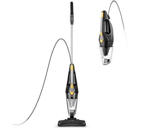 Eureka Home Lightweight Stick Vacuum Cleaner, Powerful Suction Corded Multi-Surfaces, 3-in-1 Handheld Vac, Blaze Black,NES212C