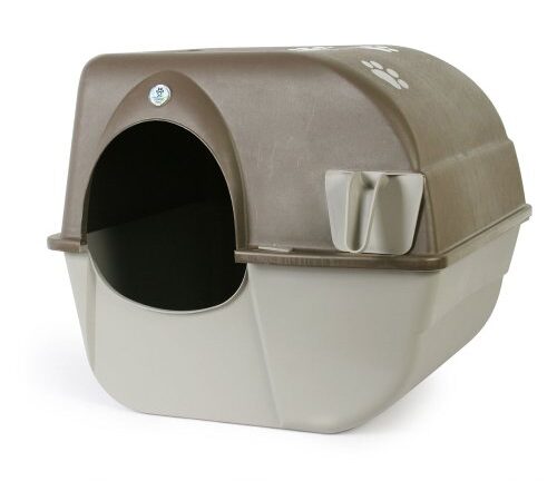 Omega Paw Roll N Clean Self Cleaning Litter Box, Large, RA20, Taupe, L (Pack of 1)