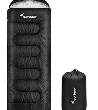 Sleeping Bag, Sportneer Sleeping Bags for Adults Kids 3 Season (Summer, Spring, Fall) Warm Cold Weather Waterproof Lightweight Sleeping Bag for Boys Girls Backpacking Hiking Camping Travel Outdoor