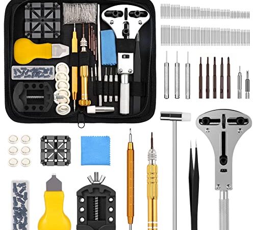 Vastar Watch Repair Kit, Watch Repair Tools Professional Spring Bar Tool Set, Watch Band Link Pin Tool Set with Carrying Case