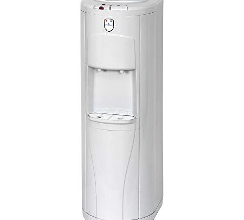 Vitapur Top Load Floor Standing Hot and Cold Water Dispenser with Piano Push Buttons and 24/7 Heating System, White