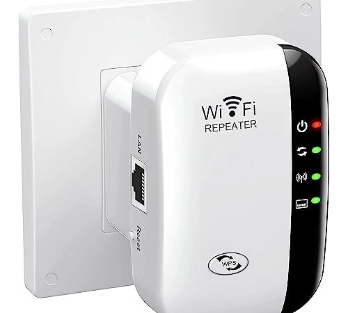 WiFi Extender, WiFi Repeater Wireless Signal Booster Long Range, Long Range Wireless Internet Repeater 300Mbps 2.4GHz| Quick Setup | WiFi Dead Zones Killer